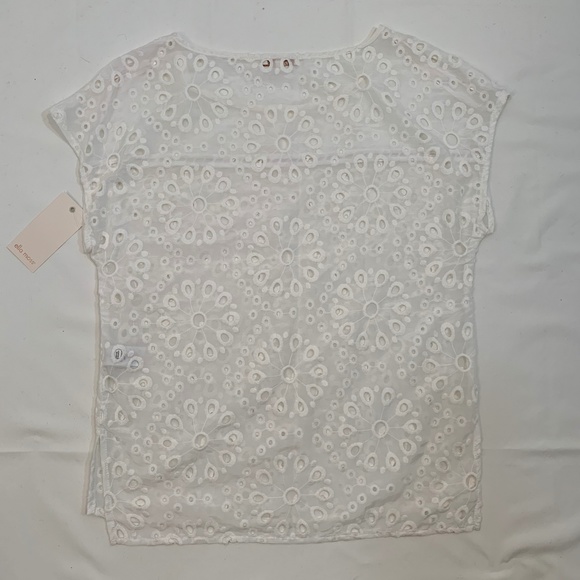 Ella Moss SZ XS NWT White Eyelet Top - Picture 5 of 5